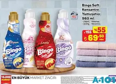 BİNGO SOFT KONSANTRE YUMUŞATICI 960 ML